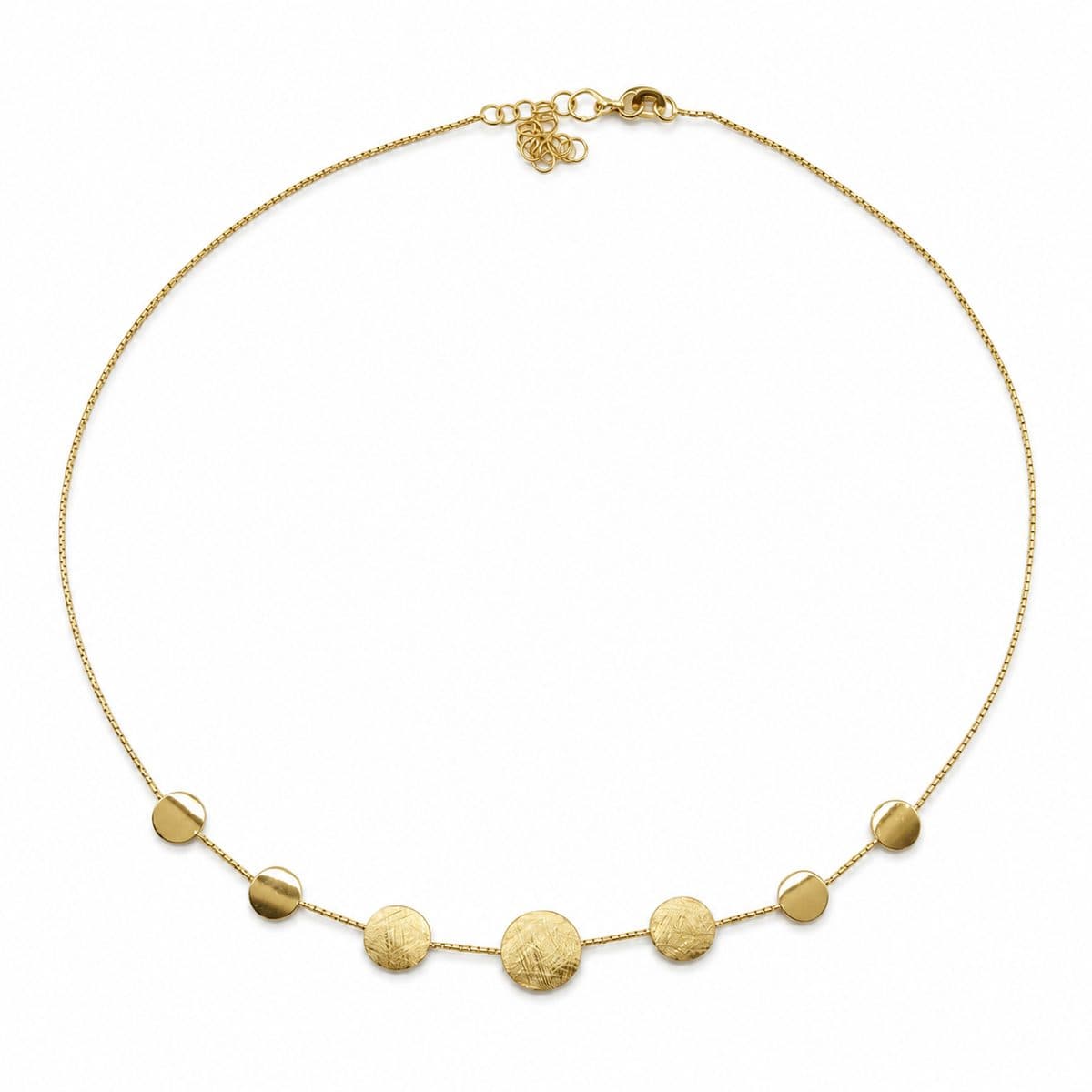 Pozlátený náhrdelník s plieškami (choker)